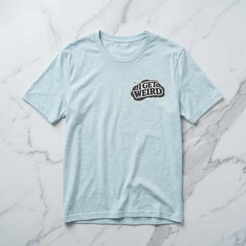 I Get Weird Chest Logo T‑Shirt — Funny Retro Graphic Tee