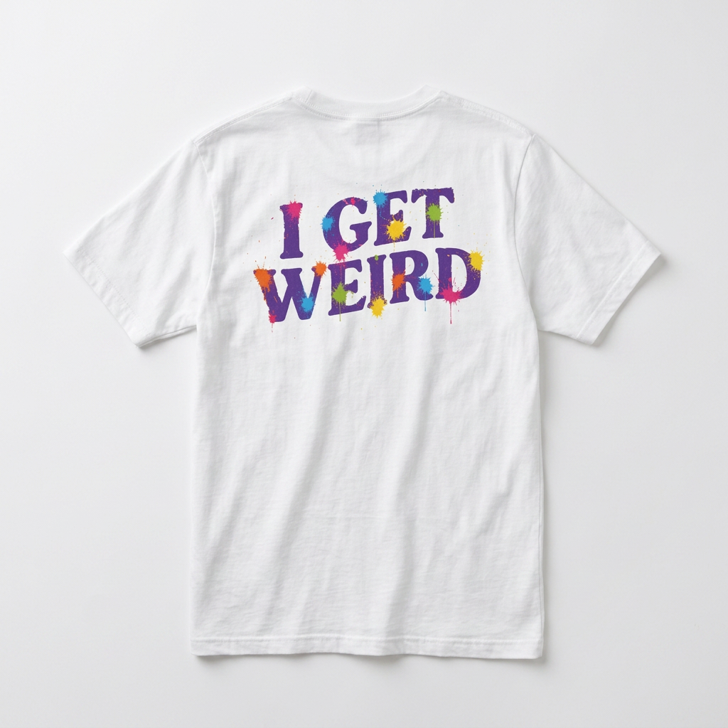 I Get Weird T-Shirt — Colorful Drip Graphic Tee